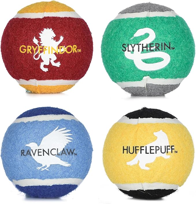 Harry Potter: 4PK Hogwarts Pride Pet Tennis Balls - 2.5"