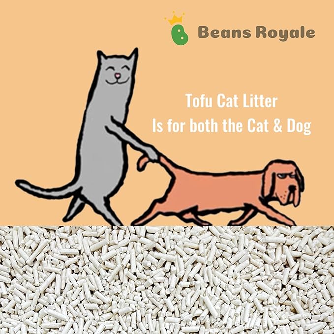 2pcs Pack (6L x 2) Tofu Cat Litter, Clumping Kitty Litter, Flushable,Pea Fiber,Dust Free, Odor Control, Low Tracking, Lightweight (Milky 3mm)