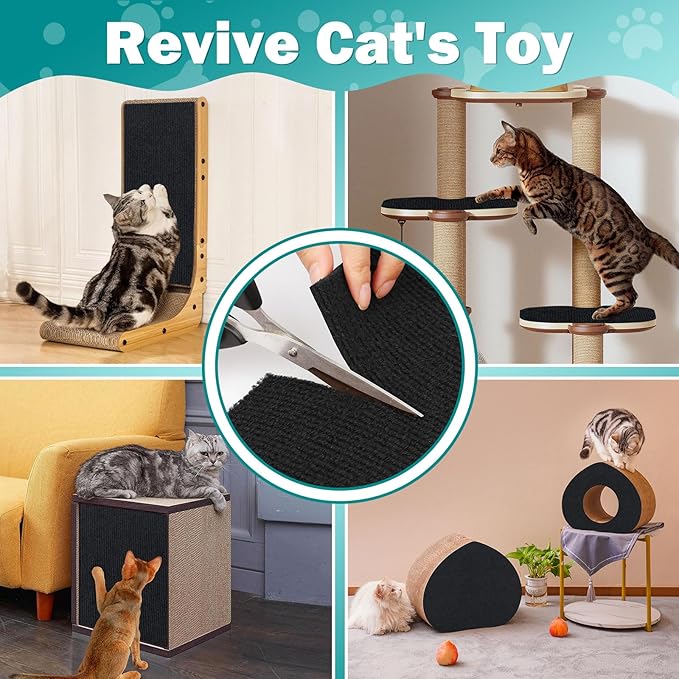 23.6x15.8 Couch Wall Corner Protection for Indoor Cats,Anti Scratch Furniture Protector from Cats Scratching,Trimmable Climbing Cat Scratcher Pad Play Mat Easy Use for Cat Board/Door/Carpet