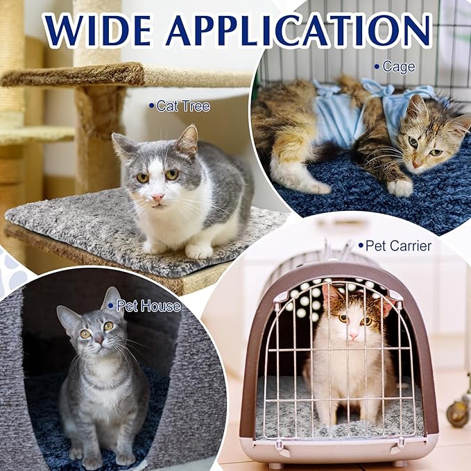 4 Pack Self Warming Cat Bed Indoor Self Heating Dog Cat Pad Washable 16 x 20 Inch Thermal Pet Kennel Pad Crate Bed Mat Reflect Body Heat for Outdoor