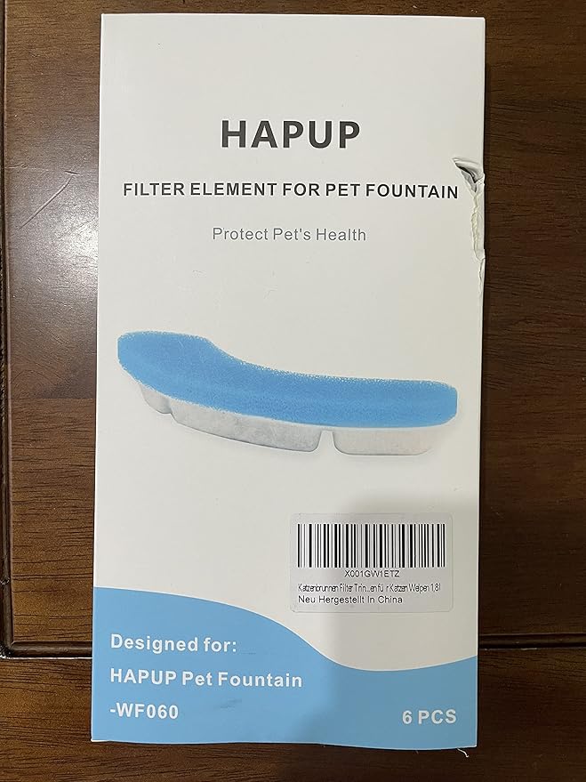 Cat Water Fountain Filter Replacement Upgrade Cat Fountain Filter Arc-shaped Safe Washable Animal Water Fountain Filters with 4 Filtration System for HAPUP Dog Kitty Spout Cat Fountain