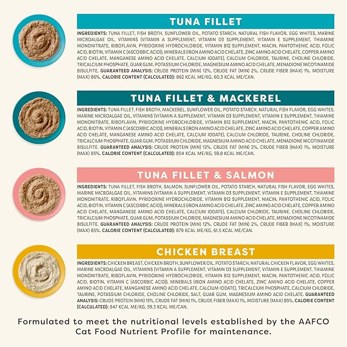 Applaws Vitality Wet Cat Food Paté, Natural Canned Cat Food, Wet Food for Cats with Added Vitamins and Minerals, Grain Free, Carrageenan Free, Variety Selection Paté (24 Count, 2.47 oz Cans)