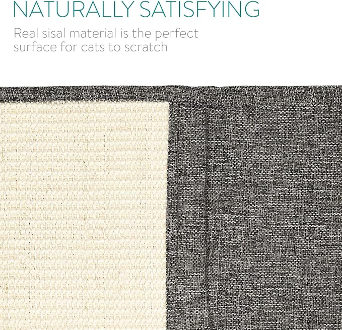 Navaris 2X Cat Scratch Mats Sofa Protector - Natural Sisal Furniture Protector Scratching Pads for Cats - Chair, Couch, Seat, Stairs