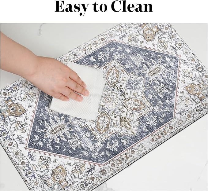 Dog Food Mats for Floors Absorbent, Pet Cat Food Mat - Non Slip Dog Bowl Mats for Food and Water, Eco-Friendly Boho Dog Placemats Feeding Mat Pet Supplies