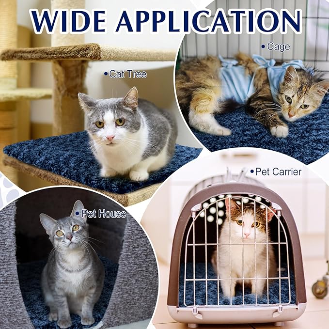 4 Pack Self Warming Cat Bed Indoor Self Heating Dog Cat Pad Washable 16 x 20 Inch Thermal Pet Kennel Pad Crate Bed Mat Reflect Body Heat for Outdoor