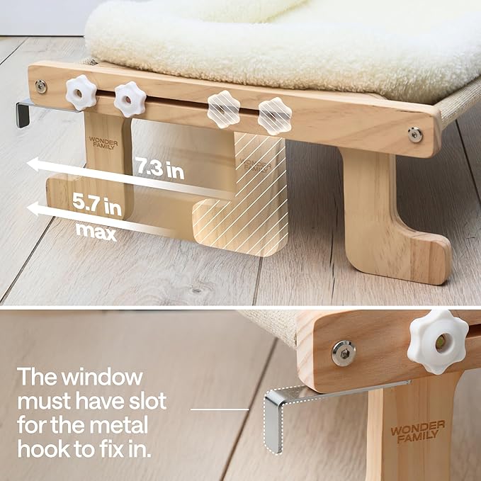 4-in-1 Elevated Cat Couch Bed – Holds 44 lbs – Secure Mount to Window, Sill, Bed, Floor – Removable Washable Plush Cushion – Cat Window Perch Indoor Sofa for Pets for Large Cats & Small Dogs