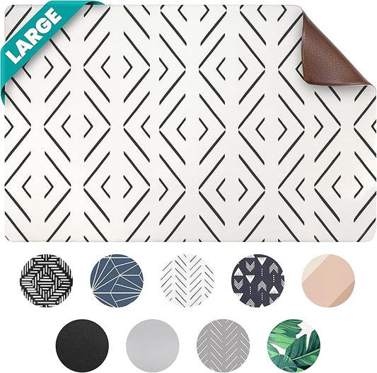 NALALAS Large Dog Mat for Food and Water, Cat Feeding Mat | Large Waterproof Dog Bowl Mat | Non-Slip Pet Food Mat for Floors | Pet Mats for Food and Water | Easy to Clean