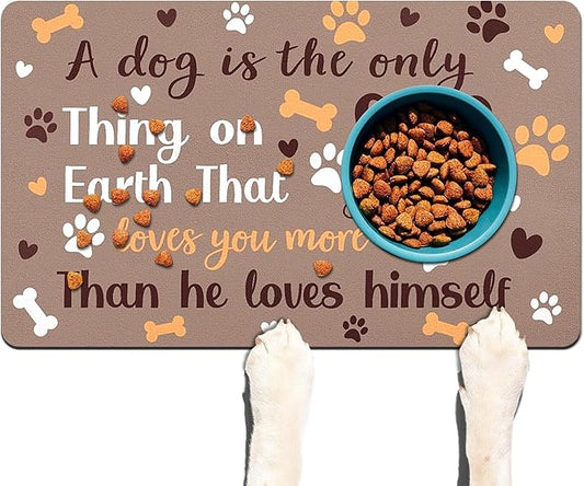 Pet Feeding Mat for Floors Waterproof Dog Mat for Food and Water Absorbent Quick Dry Non Slip mat for Cat Bowls