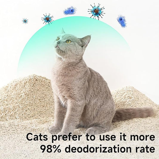 KERES Clumping Cat Litter - Odor Control, Dust-Free, Ultra Absorbent and Flushable, Free & Clean Unscented Tofu Cat Litter, Low Tracking, Safe & Natural (5.07lb*2bag)
