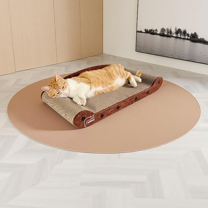 Cat Scratcher 24 Inch Cat Scratching Sofa Bed & 16" Lounge Box with Scratch Pad - Durable Cat Scratchers for Indoor Cats to Protect Your Furniture