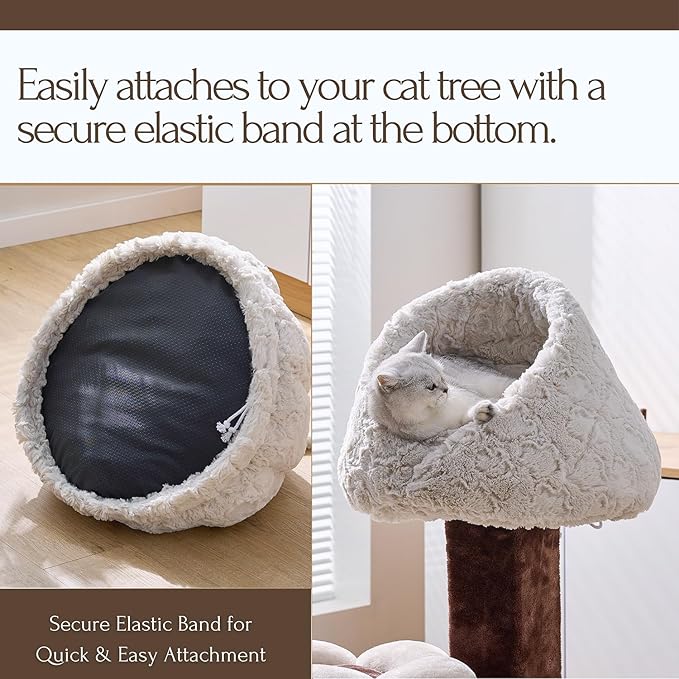 PetPals Cat Bed Made with a Soft Plush Material (Small, Rose Cradle)