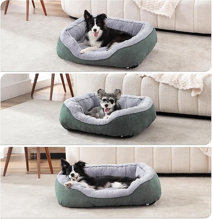 INVENHO Small Dog Bed Washable Orthopedic Calming Warming Durable Pet Bed with Anti-Slip Bottom