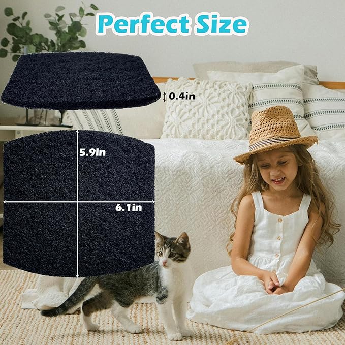 Cat Litter Box Replacement Filters for Petmate Booda Clean Step Cat Litter Box, Activated Charcoal Filters Replacement to Absorb Odors and Litter Box Deodorizer for Keep Home Fresh (6 Pack)