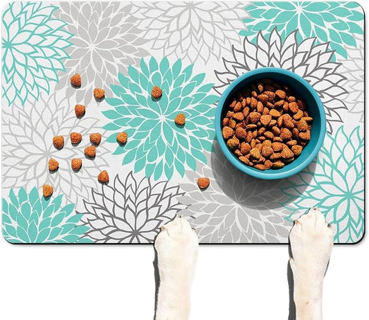 Pet Feeding Mat for Floors Waterproof Dog Mat for Food and Water Absorbent Quick Dry Non Slip mat for Cat Bowls