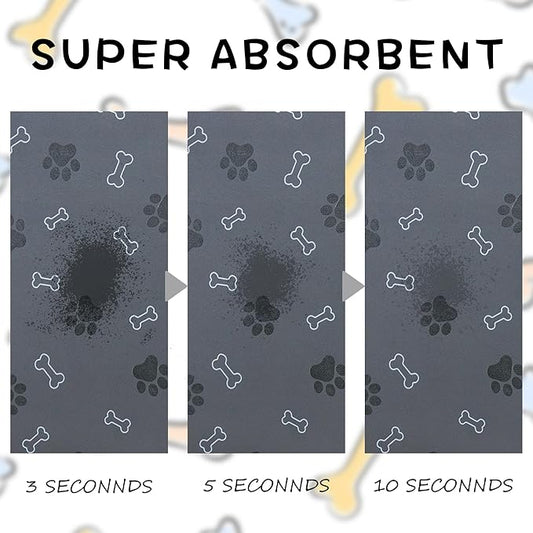 Pet Cat Dog Food Mat Non Slip Mat for Dog Water Bowl Mat Quick Dry Absorbent Cat Feeding Mat, 18.1 * 11.8 in, Dark Grey