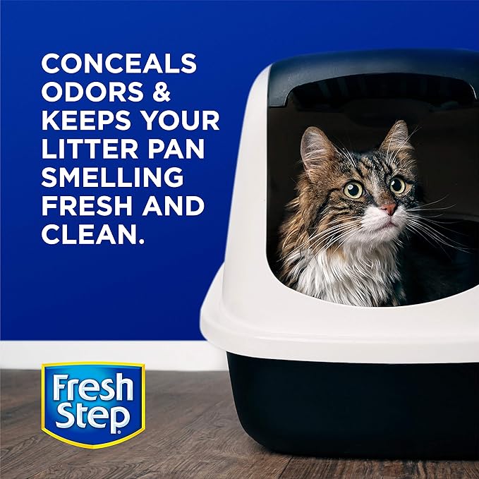 Fresh Step Cat Litter Crystals in Tropical Summer Breeze Scent - Cat Litter Box Deodorizer - Combats Odors and Neutralizes Smells to Keep Your Home Clean, Value Size, 70 Ounce