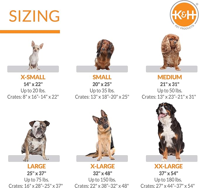 K&H Pet Products Self-Warming Dog Crate Mat, Machine Washable, Mocha Large 25 X 37 Inches (Pack of 2)