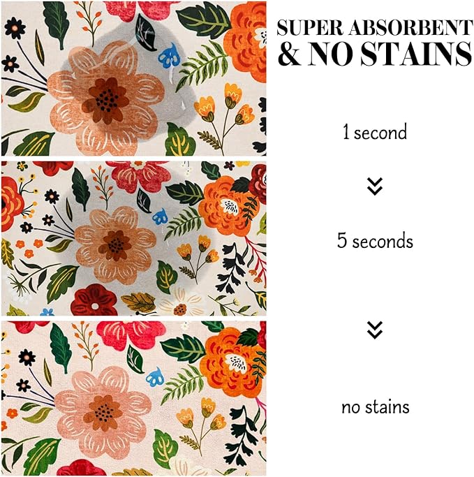 Dog Food Mats for Floors, Absorbent Quick Dry Pet Cat Food Mat, Dog Bowl Mats for Food and Water Dispenser Mat, Eco-Friendly Dog Accessories Pet Supplies 17"x30"