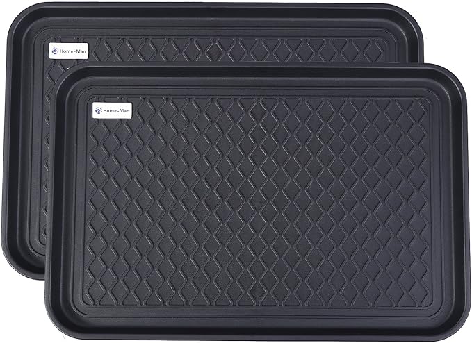 Multi-Purpose Boot Mat, Shoe Mat, Pet Bowl Tray, Waterproof for Indoor and Outdoor Floor Protection, 24" x 15"/2 Pack