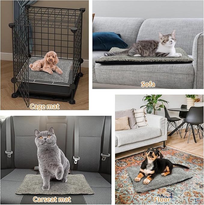 Self-Warming Cat Bed Pad, Self-Heating Cat Bed Mat Thermal Blanket for Indoor Cats & Small Dogs,22 * 16 inch