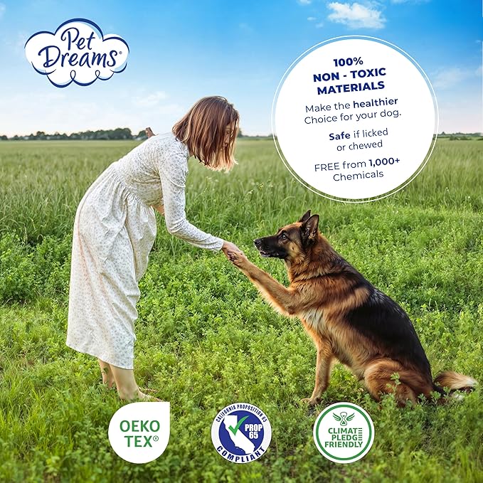 Pet Dreams Dog Crate Pad - Washable Kennel Mat, Crate Pads for Dog Cages, Non-Toxic, Flat Indoor Cat Bed, Fits iCrate 18, 24, 30, 36, 42, 48 Inches (Khaki, Small, 24")