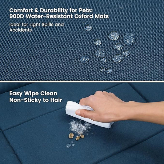 Miguel Oxford 900D Outdoor Waterproof Dog Bed for Metal Dog Crates Water-Resistant All Weather Pet Mat Durable Easy Wipe Clean Travel Indoor Outdoor Puppy Cat Crate Bed 40inch, Dark Blue