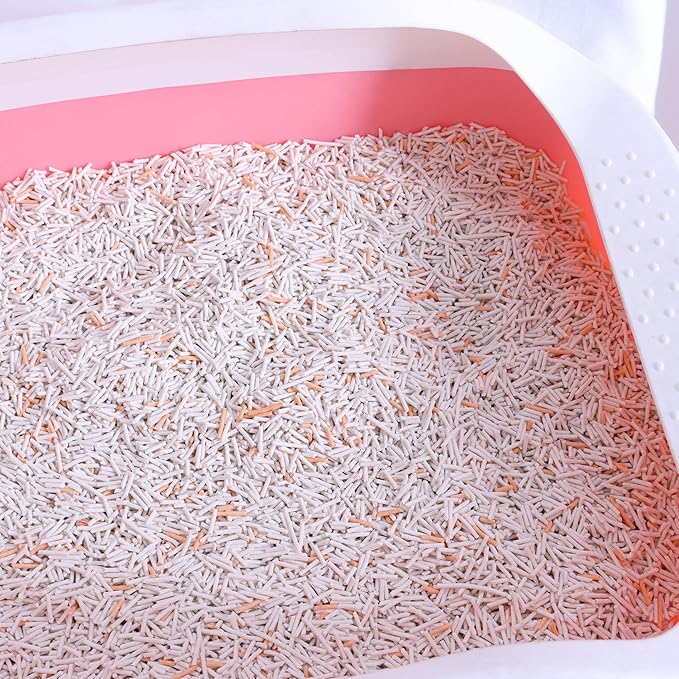 Tofu Cat Litter Hilton Floral Scent 5.5 Lbs X 2 Bags, Can Flush Down Toilets or drains, Low Tracking Cat Litter 1.8mm Pellets.