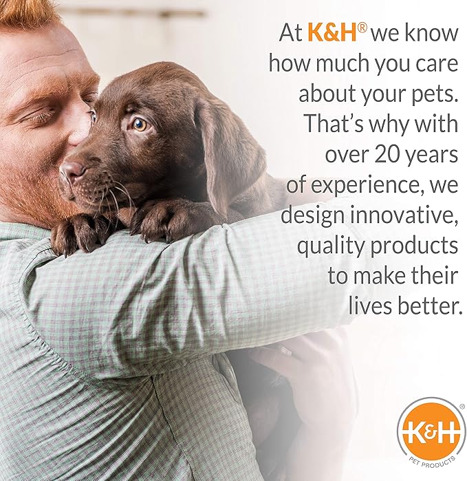 K&H Pet Products Self-Warming Dog Crate Mat, Machine Washable, Mocha Large 25 X 37 Inches (Pack of 2)
