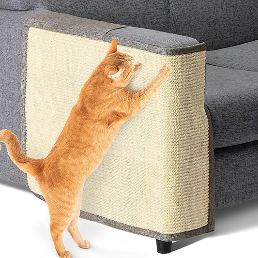 Navaris Cat Scratch Mat Sofa Protector - Natural Sisal Furniture Protector Scratching Pad for Cats - Scratch Carpet for Couch, Sofa, Chair