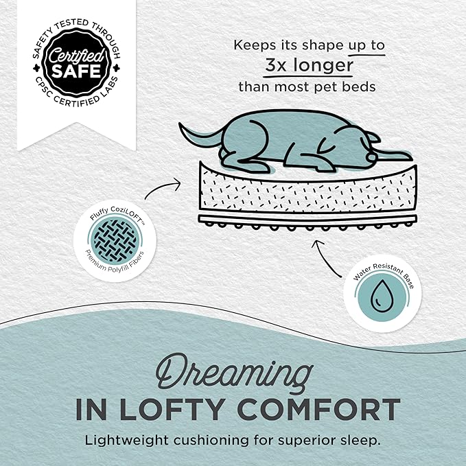 Best Friends by Sheri Patterned Lux Faux Fur Calming Donut Dog Bed, Gray, Medium, 30x30