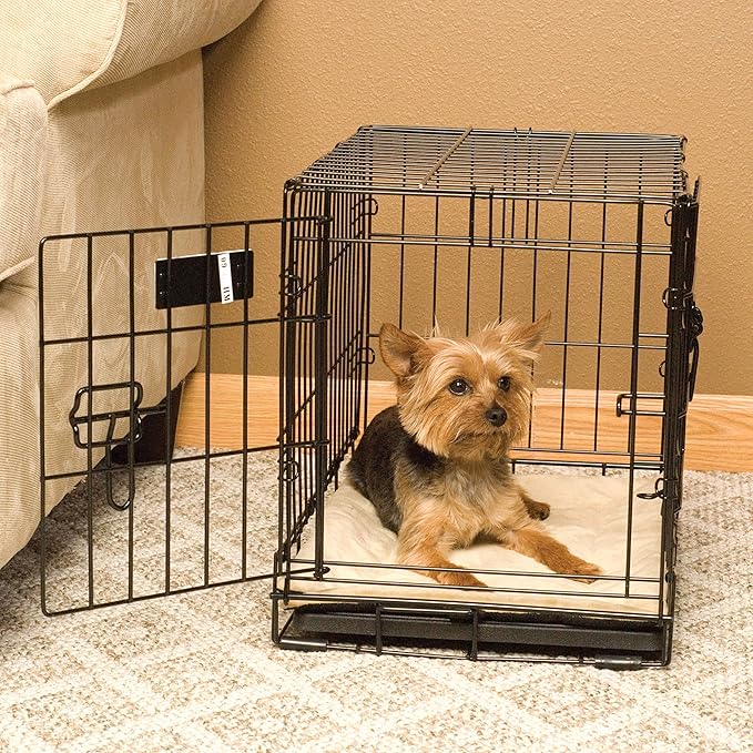 K&H Pet Products Self-Warming Dog Crate Bed, Machine Washable Dog Crate Mat, Tan X-Small 14 X 22 Inches (Pack of 2)