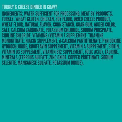 A Strong Heart Canned Wet Cat Food, Turkey & Cheese Dinner in Gravy - 5.5 oz Cans (Pack of 24), Made in The USA with Real Turkey