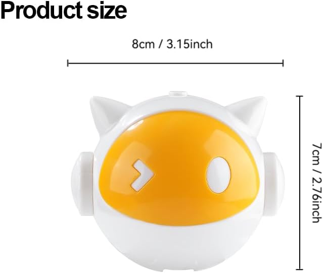 OCG Smart Automatic Cat Toy - Interactive Electronic Feather Ball with Auto-Moving & Lifting Features for Indoor Cats, Self-Play Space Ball Design Hanging Toy for Small/Medium Kittens (Battery-Free)