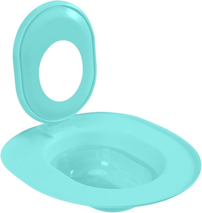 Cat Toilet Seat Training Kit,Removable Pet Toilet Training System,Washable Cleaning Pad for Cats,Reusable Plastic Trainer for Pet Cleaning,Portable Trainer for Home Pet Shop Pet Care (Blue)