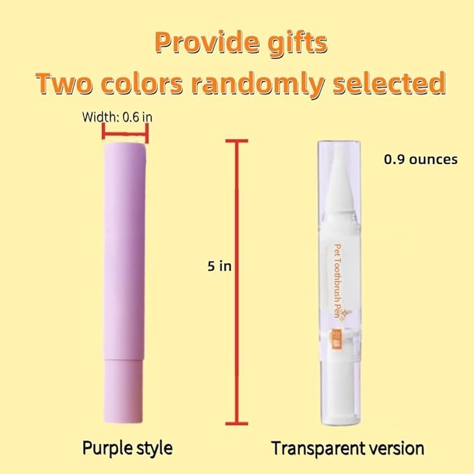 Pet Toothbrush Pen & Oral Repair Gel for Dogs & Cats – Teeth Cleaning Pen, Natural Plant Substance Tartar Remover for Repairing Pets' Teeth (4pcs)