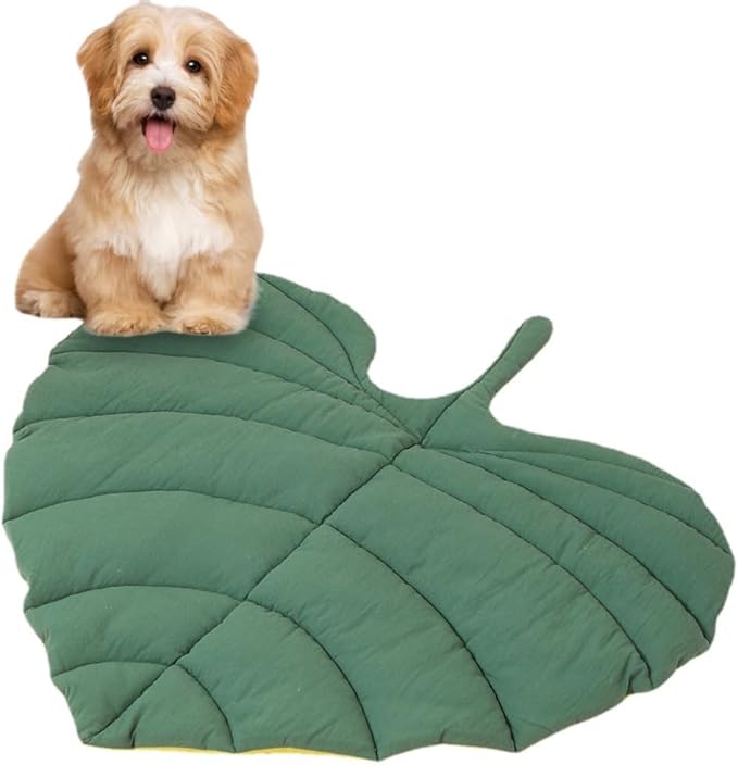 Leaf Shape Cat Nest Dog Double-Sided Mattress Pad Warm Comfortable Floor Cover Indoor Accessories (Heart Leaves)