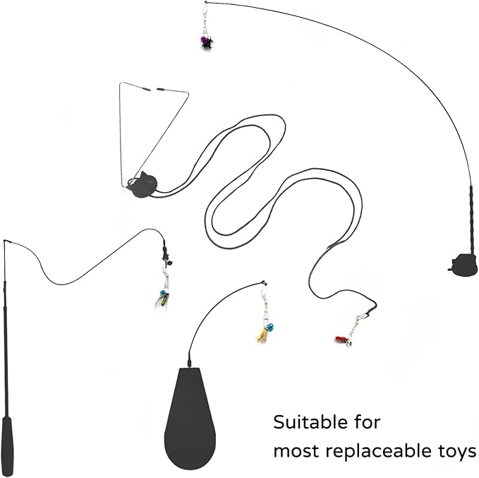 Insect Cat Toy Set with Bells for Cat Teaser, Ultra-Realistic Bug Toy Refills for Wand Toys, Interactive Toys Ideal for Kitten Enrichment Exercise & Mental Stimulation (5 PCS)