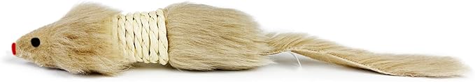 TTcat 2Pcs Cat Mice Toys,Faux Fur Cat Large Size Mice Toys with Plastic Body, Interactive Catch Play Mouse Toy for Indoor Cats and Kittens.