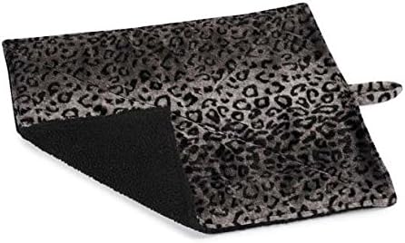 Prairie Horse Supply Quality Thermal Cat Mat and Free Cat Toy (Grey Leopard) (2 Mats) Cozy Self Heating Warming Kitty Kitten Puppy Small Dog Bed, Reversible Washable Pad, No Electricity