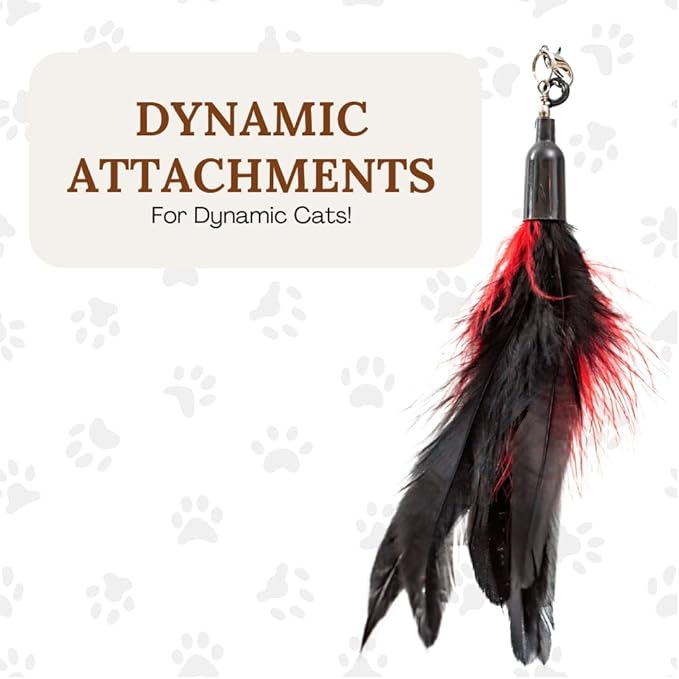 Interactive Cat Toys for Indoor Cats 2 in 1 Cat Wand Toys Solid Round Base Toys for Bored Indoor Adult Cats Self Play Feather Toy Bird Feather