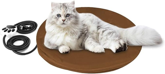 On/Off Switch Electric Pet Heating Pad with Chew Resistant Cord and 2PCS Machine Washable Cover,Indoor Heated Pet Bed Warmer,for Cat Beds and Dog Beds (One Size)