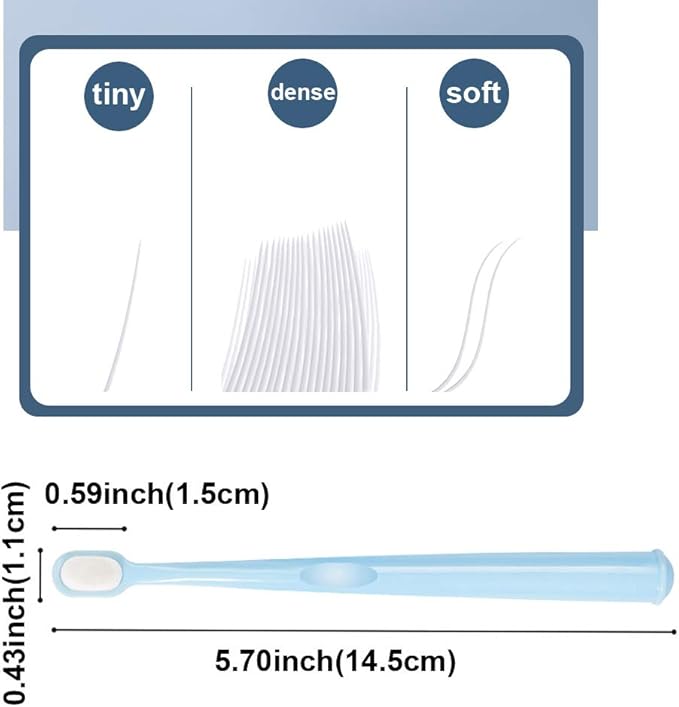Extra Soft Small Dog Toothbrush Kit, Cat Dental Toothbrush Silicone, Easy to Handle Teeth Cleaning Head, Pet Deep Clean Dense Brush, Safe and Effective Oral Care, Brush Away Breath, 2 Pack