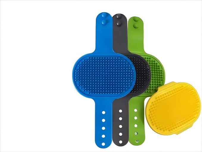 4PCS Cat Self-Groomer, Indoor Cat Brush, Adjustable Silicone Self-Cleaning Massage Tool for Dogs and Cats Scrubbing, Bathing, Massage, Hair Cleaning