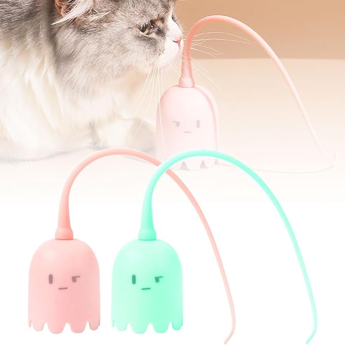 Indoor Cat Toys, Most High-Tech Electric Cat Toy, Interactive Cat Toy Cat Wand Toy for Indoor Cats, Rechargeable Automatic Cat Interactive Toy for Bored Indoor Adult Cats (Green+Pink)