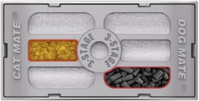 Cat Mate Genuine Replacement 3-Stage Filter Cartridges (386) - Use with Cat & Dog Mate Pet Fountains Models 335, 385, 410, 411, 412 and 413 (Pack of 4)