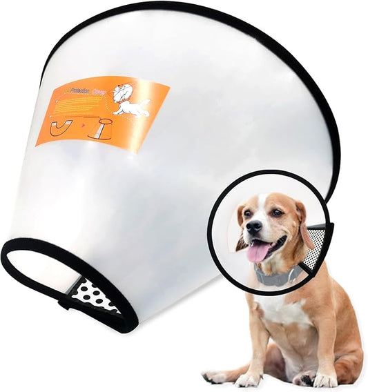 Adjustable Dog Cone Collar After Surgery Soft Cone of Shame Alternatives for Dog Cat Puppy Plastic Elizabethan Collar for Dogs from Licking Biting Scratching Wounds(XXL,Neck:13.8-15.7in)