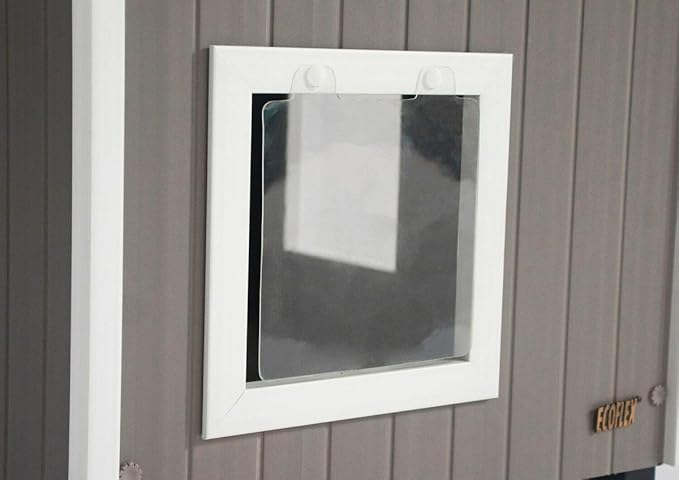 New Age Pet ECOFLEX XL Outdoor Cat House - Durable, Moisture-Resistant Wood Plastic Composite, Dual Entry, Easy Assembly, Elevated Floor for Ventilation, Compatible with Heated Pad, 10-Year Warranty