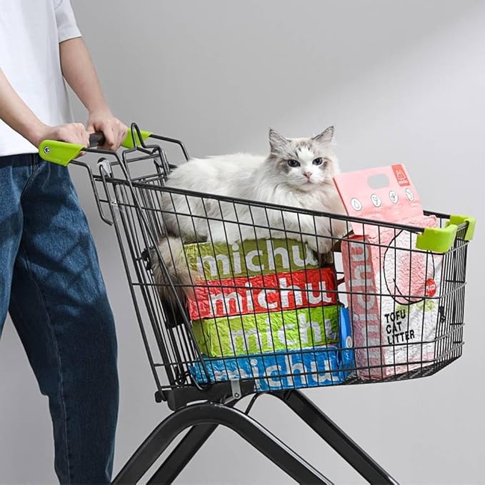 Tofu Cat Litter Natural Clumping Tofu Cat Litter, Fast Clumping and Easily Scoop-able 5.5lb/88oz 5 Scents - Greentea, 4 Pack