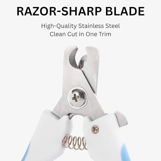 AIXINPET Dog & Cat Nail Clippers and Trimmers - with Free Nail File, Protective Guard to Avoid Over Cutting, Extra Sharp Blade - Suitable for Small to Large Dogs & Cats, Birds and Rabbits (Small)