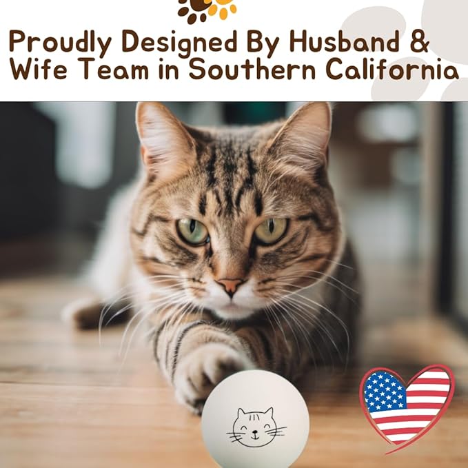 Ping Pong Balls for Cats, 6 Pack, Enrichment Toys, Cat Lovers Gift Ideas, Ball Pits, Bouncy